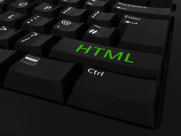 Green HTML Computer Key Contexte — Photo