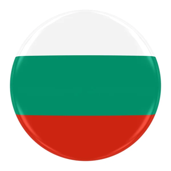 Βουλγαρικά σημαία σήμα - σημαία της Βουλγαρίας κουμπί απομονωθεί σε λευκό — Φωτογραφία Αρχείου
