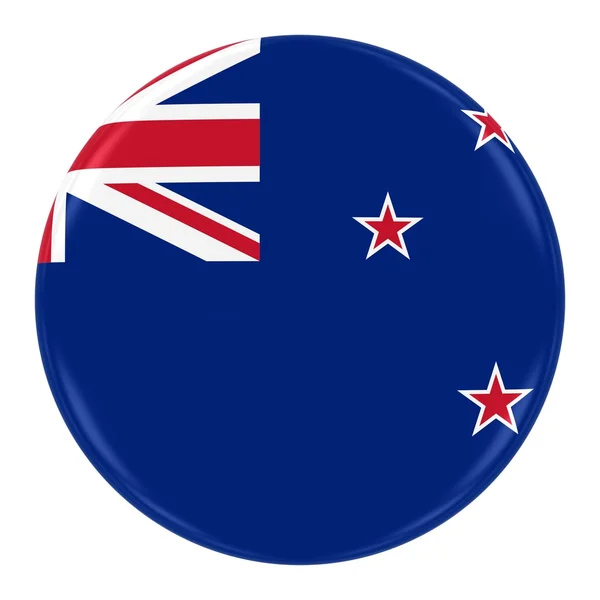 Emblema da Bandeira da Nova Zelândia - Bandeira da Nova Zelândia Isolada em Branco — Fotografia de Stock