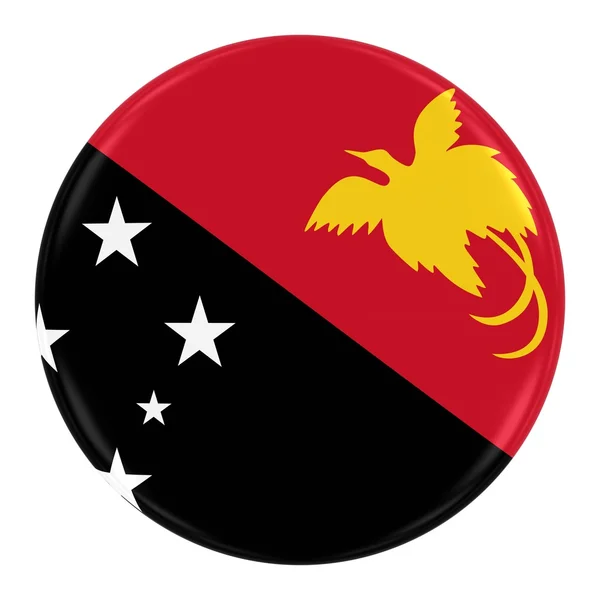 Emblema da bandeira da Papua-Nova Guiné - Bandeira da Papua-Nova Guiné Isolada em Branco — Fotografia de Stock