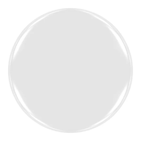 Blank White Badge Isolated on White — Stock fotografie