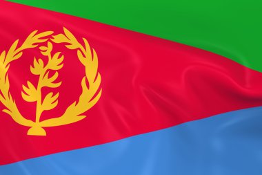 Waving Flag of Eritrea - 3D Render of the Eritrean Flag with Silky Texture