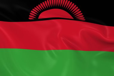Waving Flag of Malawi - 3D Render of the Malawian Flag with Silky Texture