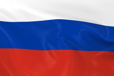 Waving Flag of Russia - 3D Render of the Russian Flag with Silky Texture