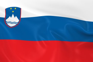 Waving Flag of Slovenia - 3D Render of the Slovenian Flag with Silky Texture