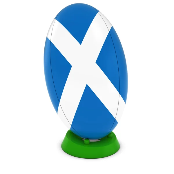Escocia Rugby Bandera de Escocia en Standing Rugby Ball —  Fotos de Stock