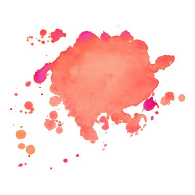 Soyut izole edilmiş renkli vektör suluboya sıçraması.