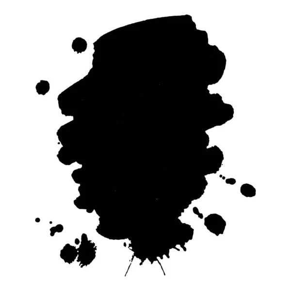Soyut siyah mürekkep sıçraması. Vektör çizimi. Kart ve el ilanları için Grunge dokusu.