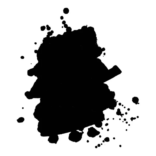 Salpicadura de tinta negra abstracta. Ilustración vectorial. Textura grunge para el diseño de tarjetas y volantes. — Archivo Imágenes Vectoriales