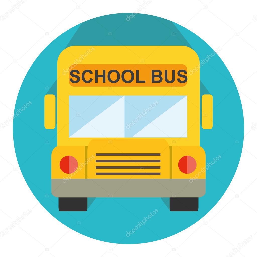 School Bus flat icon 