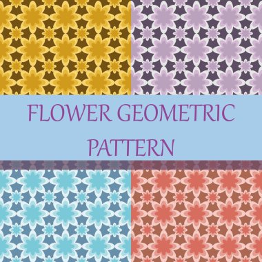 Çiçek geometrik arka plan deseni