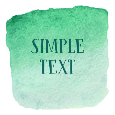 Metin yeşil renk için suluboya çerçeve