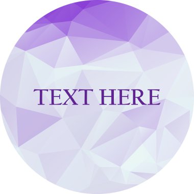 poligonal yuvarlak afiş