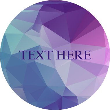 poligonal yuvarlak afiş