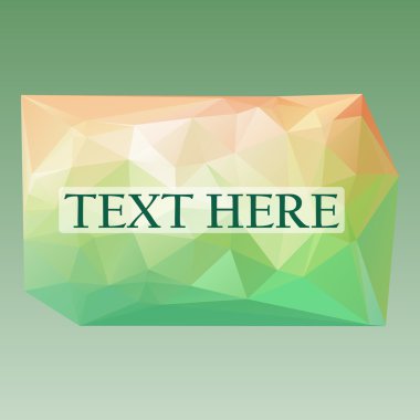 vektör poligonal etiket metin için