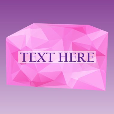 vektör poligonal etiket metin için