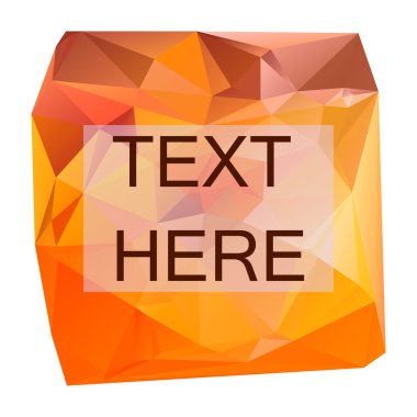 vektör poligonal afiş metin için