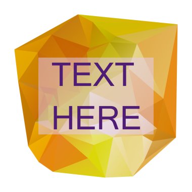 vektör poligonal etiket metin için