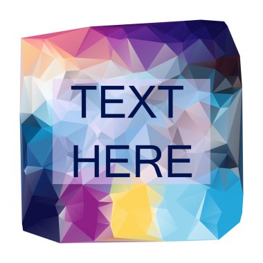 vektör poligonal etiket metin için