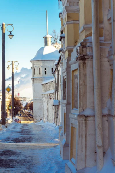 Władimir Miasto Słoneczny Zimowy Dzień Klasztor Narodzenia Panny Władimirze — Zdjęcie stockowe