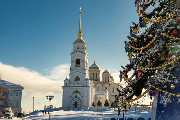 Wladimir Stadt Einem Sonnigen Wintertag Die Kathedrale Mariä Himmelfahrt Wladimir — Stockfoto