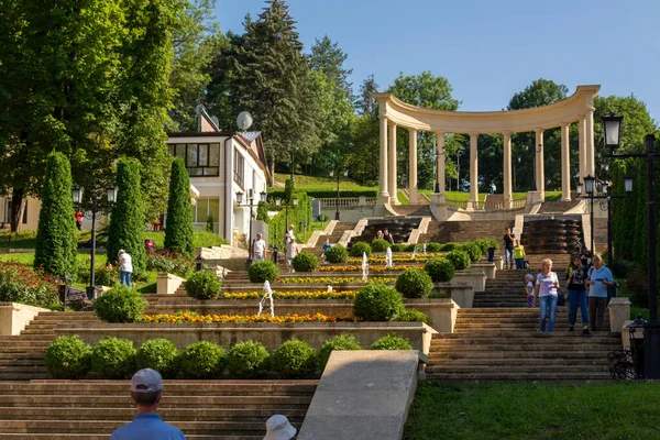 Kislovodsk Escalier Cascade Avec Fontaines — Photo