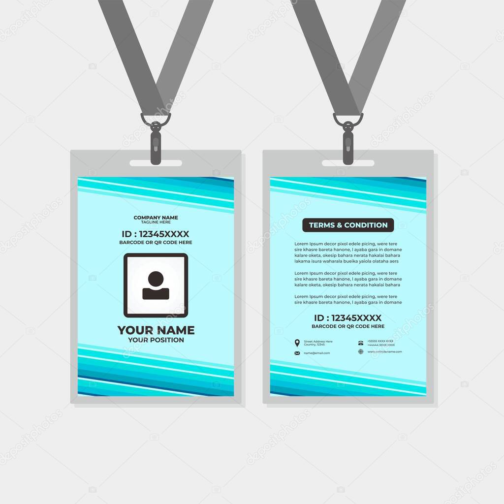design template of id card, for name tag, committee, office, member, corporate, company, identity, staff, etc
