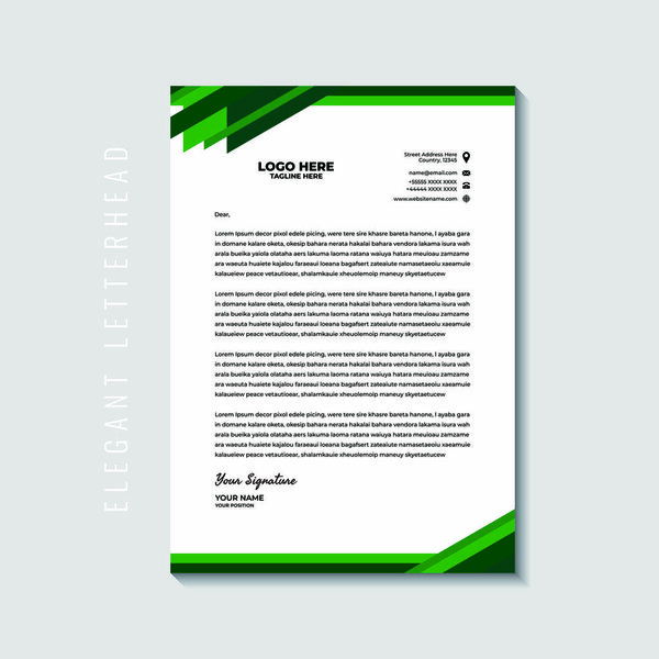 Illustration vector graphic of letterhead,perfect for letterhead template,letterhead business,letterhead office,office stationery,office needs,employees,etc