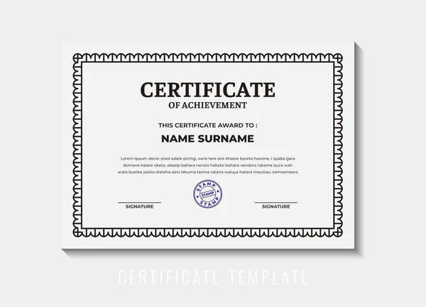 Illustration Vector Graphic Certificate Certificate Template Certification Certificate Award Certificate — Stock Vector