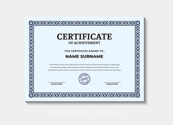 Illustration Vector Graphic Certificate Certificate Template Certification Certificate Award Certificate — Stock Vector