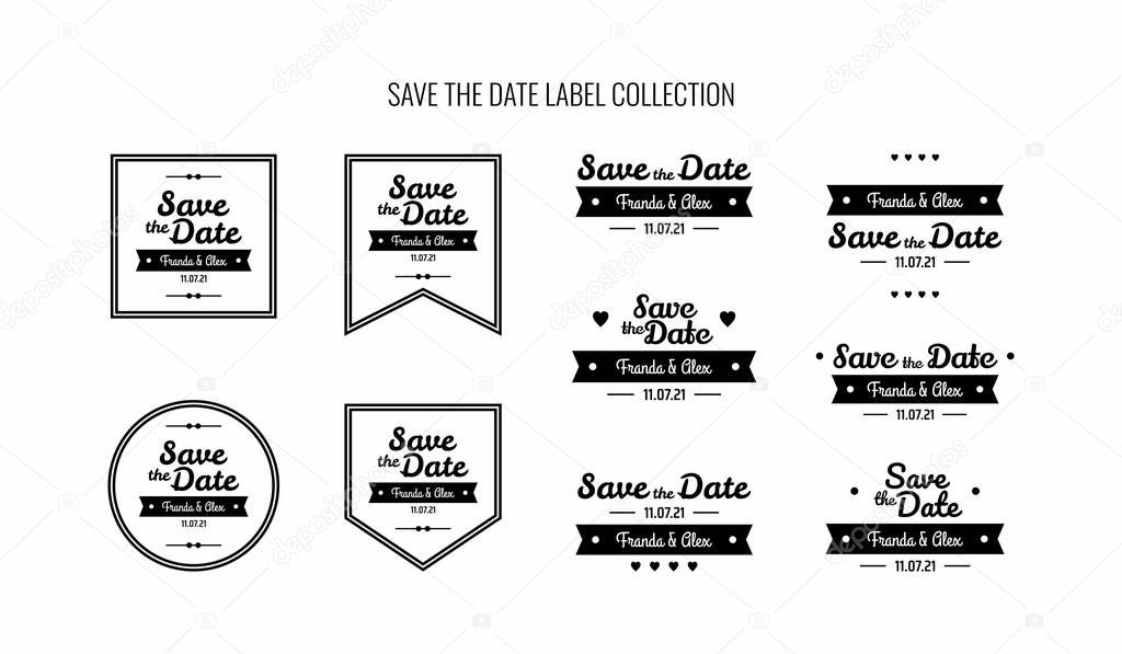 Wedding invitation vector graphic of save the date, perfect for wedding, invitation, couple, fiance, etc