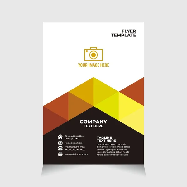 Flyer Flyer Template Flyer Business Flyer Corporate Brochure Brochure Template — Stockvector