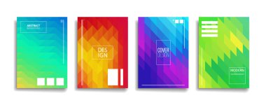 parlak gradyan renk soyut çizgi arkaplan tasarımı. Moda ve canlı renkli modern arkaplan tasarımı. Mavi, kırmızı, turuncu, yeşil pankart, poster kapağı şablonu.