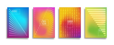 parlak gradyan renk soyut çizgi arkaplan tasarımı. Moda ve canlı renkli modern arkaplan tasarımı. Mavi, kırmızı, turuncu, yeşil pankart, poster kapağı şablonu.