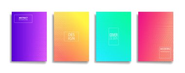 parlak gradyan renk soyut çizgi arkaplan tasarımı. Moda ve canlı renkli modern arkaplan tasarımı. Mavi, kırmızı, turuncu, yeşil pankart, poster kapağı şablonu.