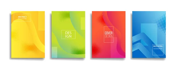 Diseño Cubierta Fondo Patrón Línea Abstracta Color Degradado Brillante Moderno — Archivo Imágenes Vectoriales