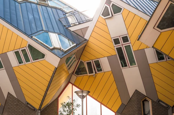 Rotterdam Netherlands October 2013 Close Cubic Houses Designed Piet Blom — Stock Photo, Image