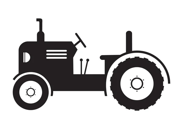 Vektor vontató jármű farm ikon fehér háttér — Stock Vector