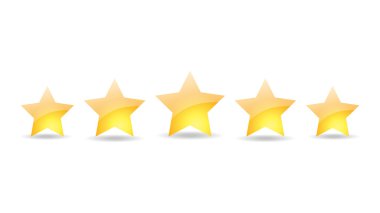 5 altın yıldız simgesi set vektör ödül kalite çizim