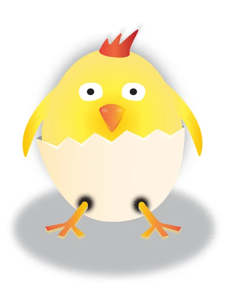 Carino cartone animato pasqua pollo — Vettoriale Stock