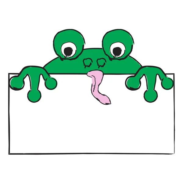 Langue de cadre grenouille simple — Image vectorielle