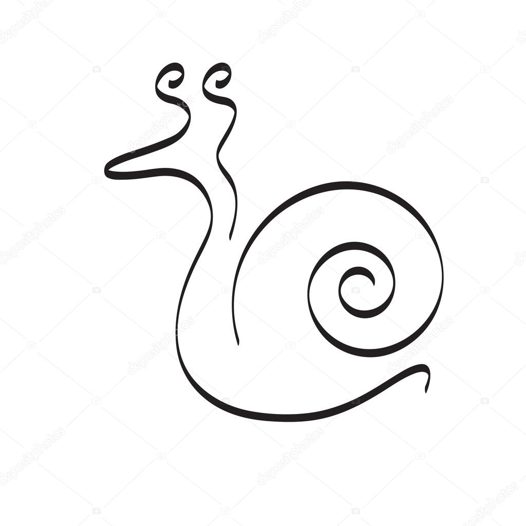Cute black cartoon slime simple silhouette logo