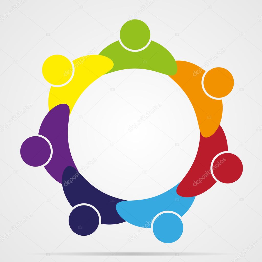 people unite friendship logo , human company vector icon
