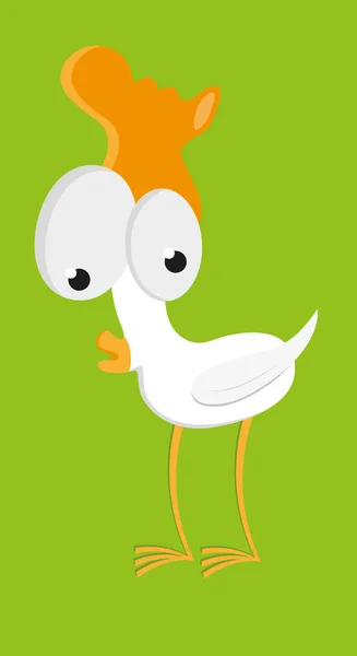 Carino cartone animato pasqua pollo vettore divertente animale personaggio illustrazione — Vettoriale Stock