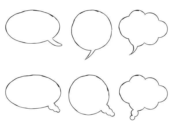Коммуникационные пузыри речи векторный чат границы — стоковый вектор
