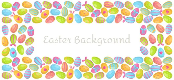 Banner Huevos Pascua Ilustración Vectorial Una Imagen Pascua Huevo Pascua — Vector de stock