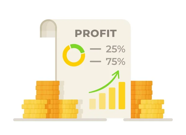 Vector Illustratie Van Een Succesgrafiek Prachtig Ontwerp Van Winststatistieken Met — Stockvector