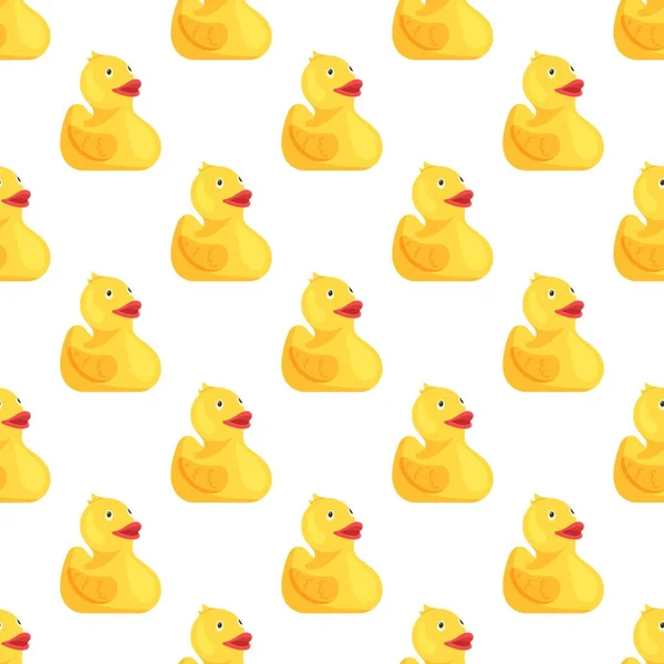 Vector Illustration Rubber Duck Pattern Yellow Rubber Ducks Abstract Seamless — Stock Vector