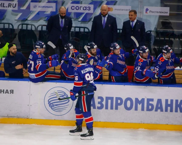 Federación Rusa San Petersburgo Palacio Deportes Hielo Hockey Liga Kontinental — Foto de Stock