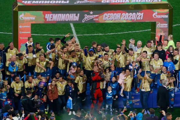 상트페테르부르크 러시아 2021 러시아 프리미어 2020 2021 라운드 Zenit Football — 스톡 사진